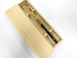 漆塗り蒔絵　扇子